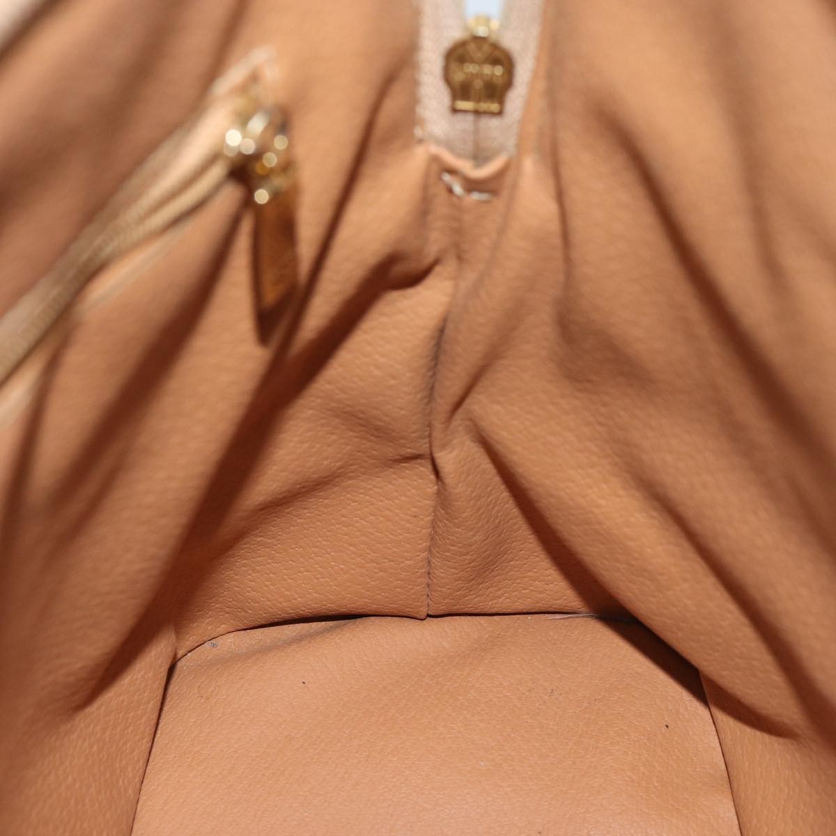 Celine Macadam Handbag Macadam with leather, BROWN, CANVAS, Handbag