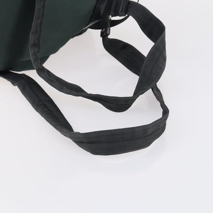 Prada Vela Double Front Pocket Backpack Tessuto with Saffiano Leather, GREEN, NYLON, Backpack