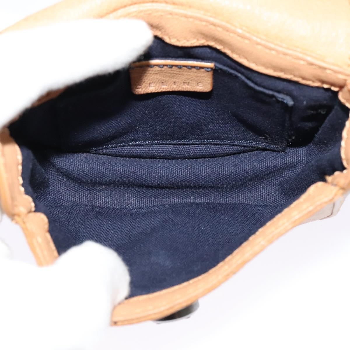 Celine Shoulder Bag Leather, BEIGE, LEATHER, Shoulder bag