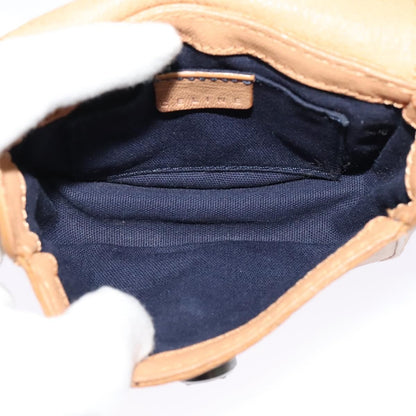 Celine Shoulder Bag Leather, BEIGE, LEATHER, Shoulder bag