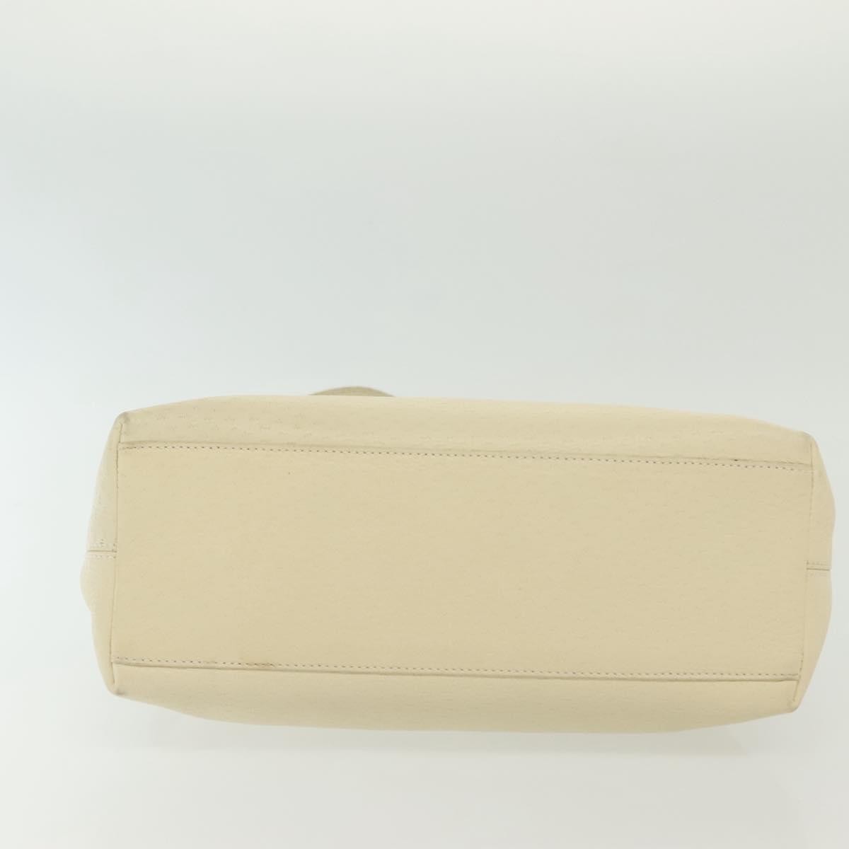 Salvatore Ferragamo Gancini Shoulder Bag Leather, WHITE, LEATHER, Shoulder bag