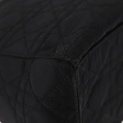 Christian Dior Vintage Lady Dior Bag Cannage Quilt Nylon, BLACK, NYLON, Handbag