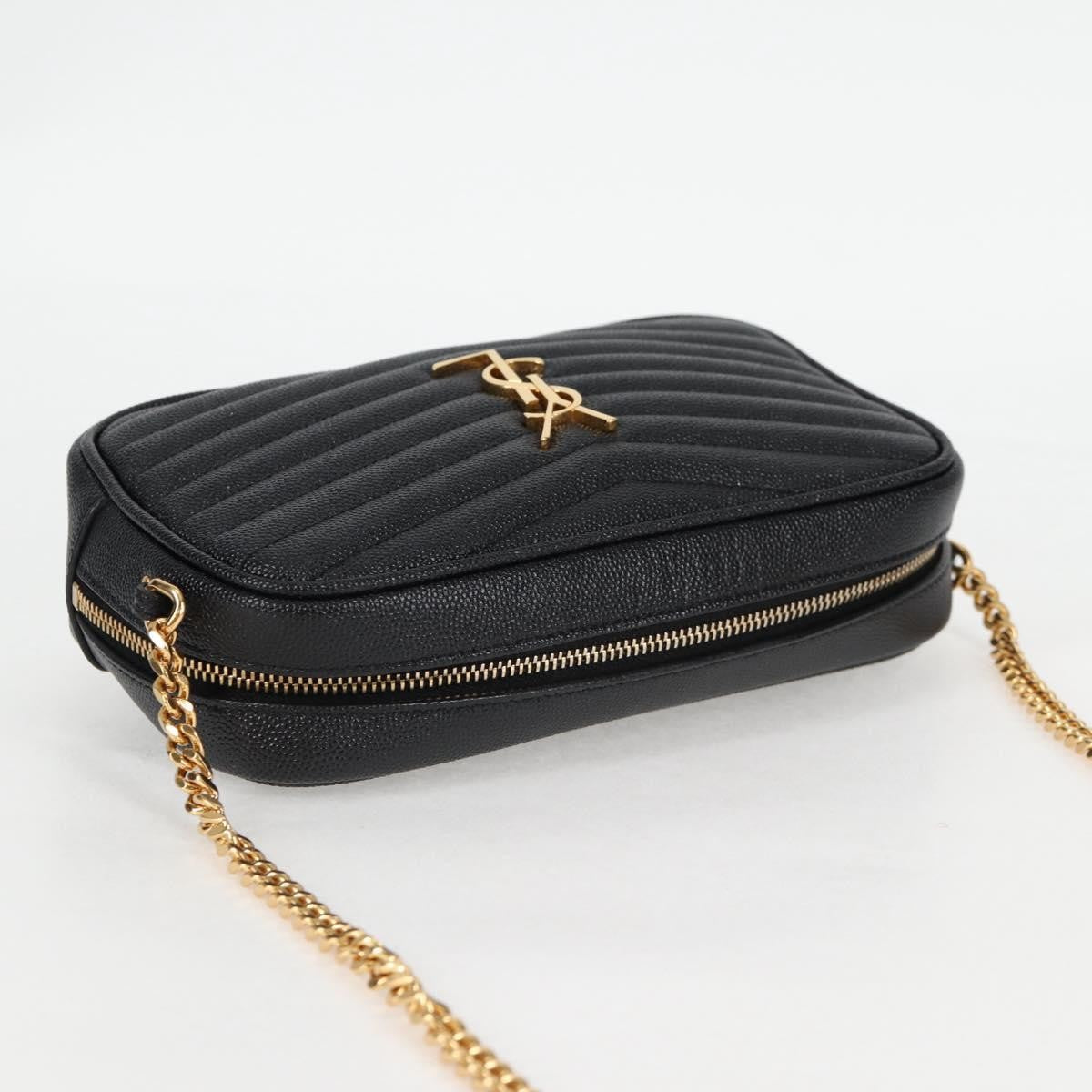 Saint Laurent Lou Camera Bag Leather, BLACK, LEATHER, Crossbody bag
