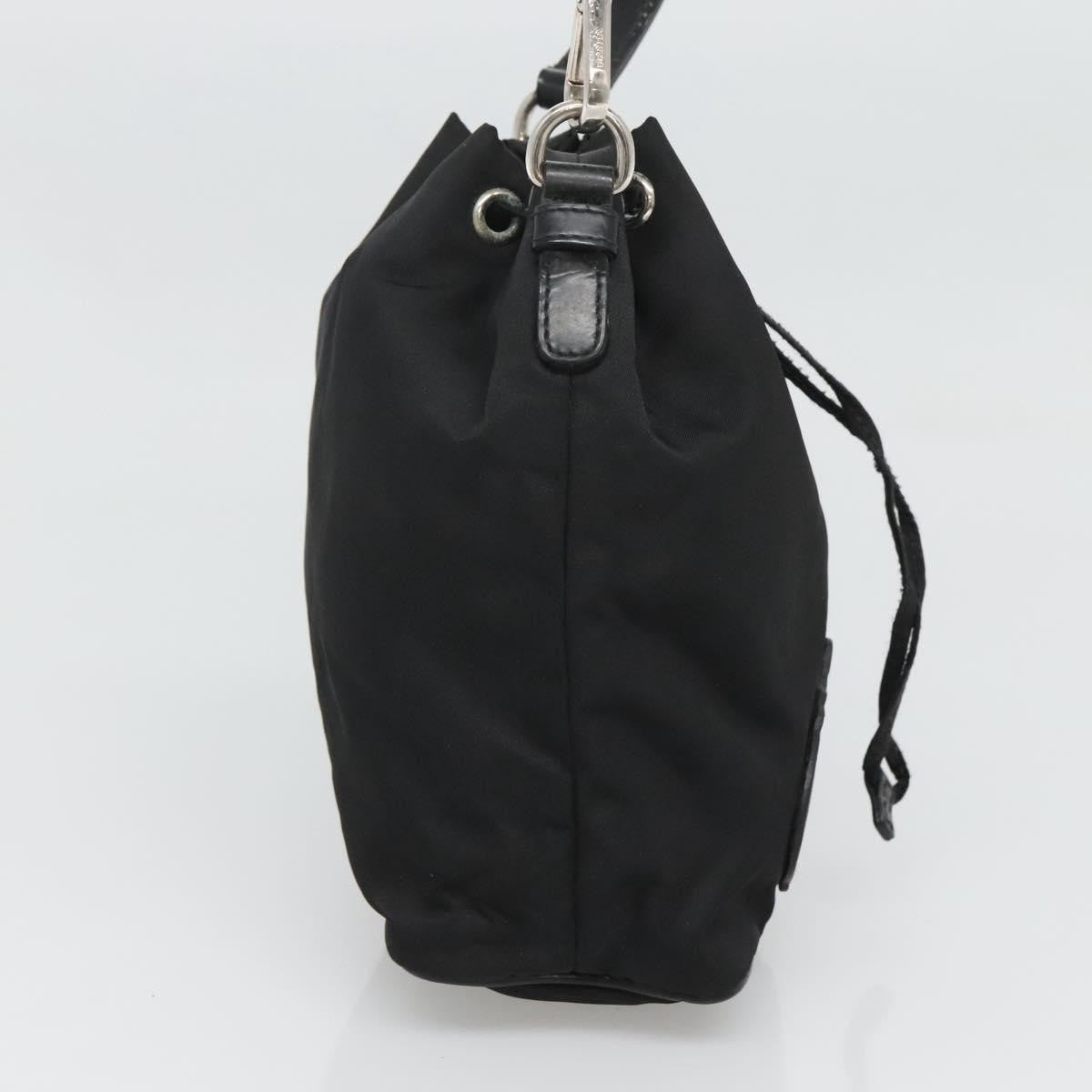 Prada Drawstring Pouch Tessuto, BLACK, NYLON, Clutche & pouche