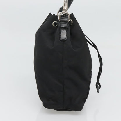 Prada Drawstring Pouch Tessuto, BLACK, NYLON, Clutche & pouche
