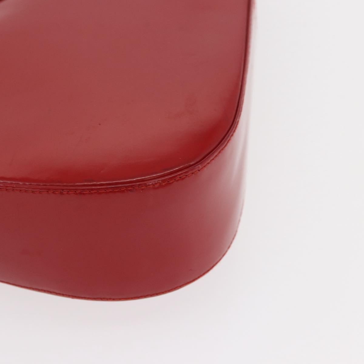 Salvatore Ferragamo Gancini Shoulder Bag Leather, RED, PATENT_LEATHER, Shoulder bag