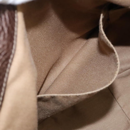 Salvatore Ferragamo Gancini handbag Leather, BROWN, LEATHER, Handbag