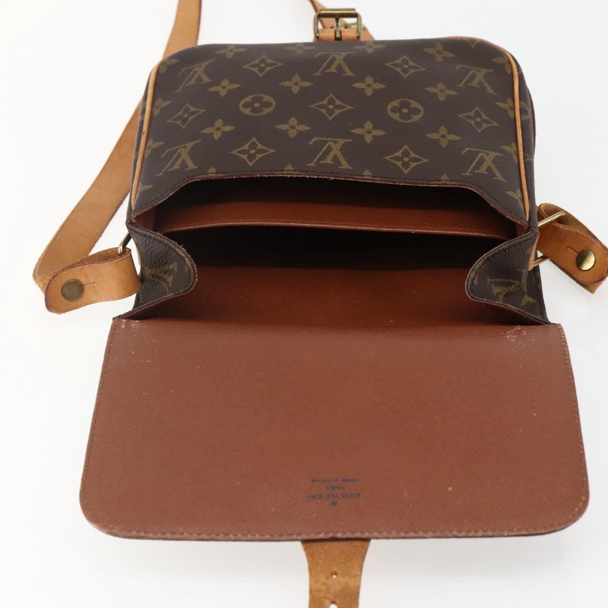 Louis Vuitton Cartouchiere Handbag Monogram Canvas, BROWN, CANVAS, Shoulder bag
