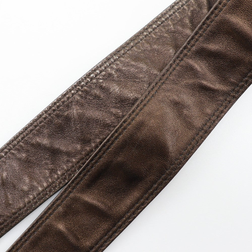 Chanel Vintage Shoulder Bag Leather, BROWN, LEATHER, Shoulder bag