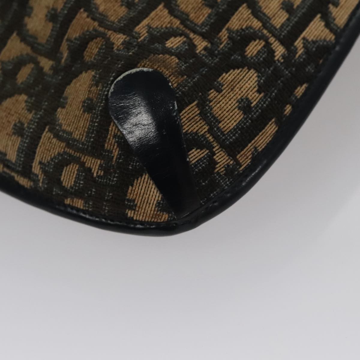 Christian Dior Vintage Trotter Shoulder Bag Canvas, NAVY, CANVAS, Shoulder bag