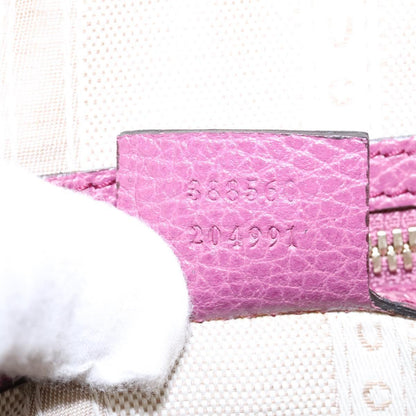 Gucci Lady Dollar Dome Satchel Leather, PINK, LEATHER, Handbag