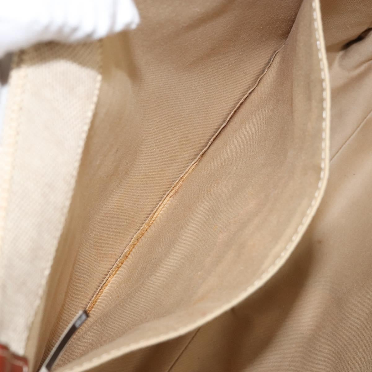 Chloe Woody Tote Canvas with Leather, BEIGE, CANVAS, Tote bag