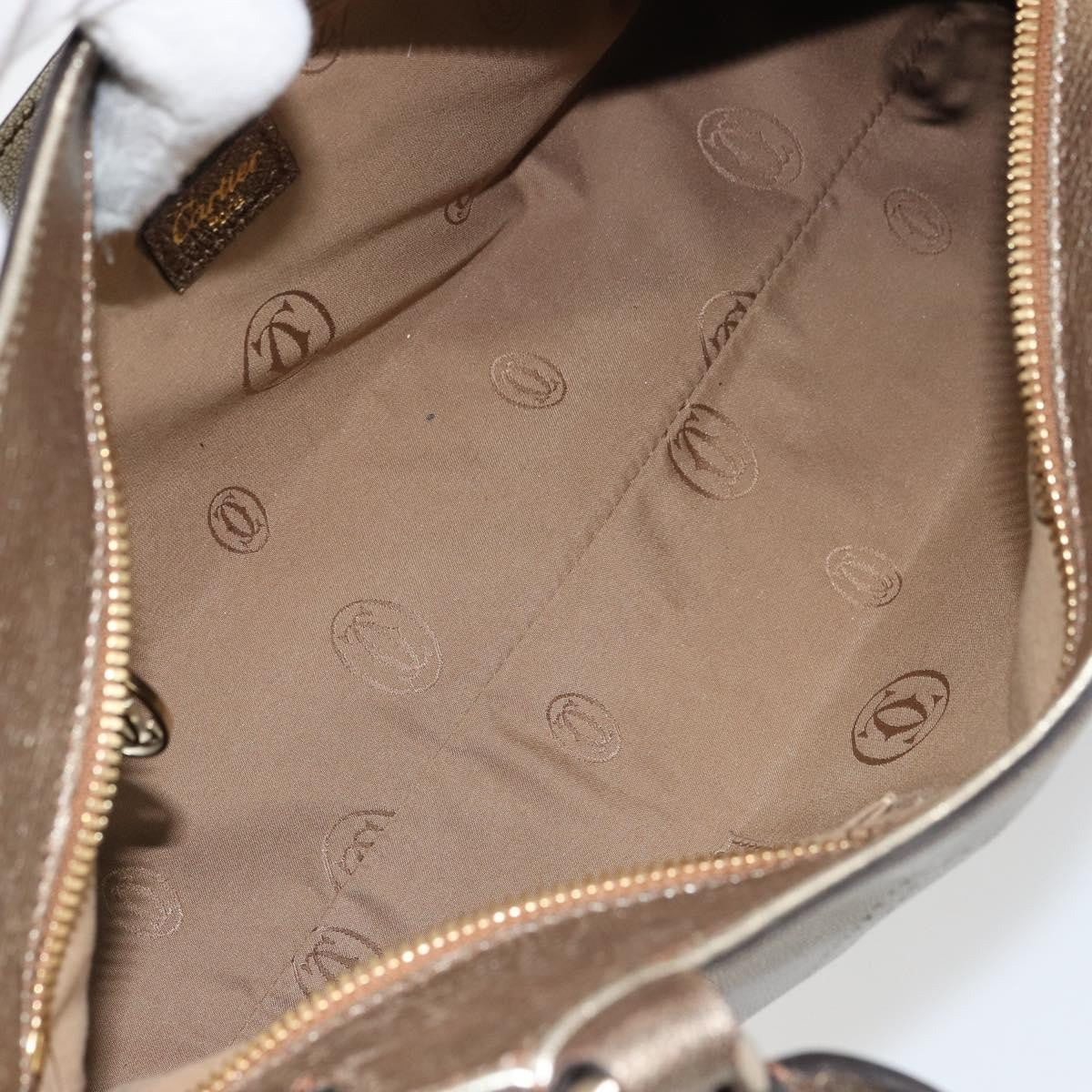 cartier Marcello Handbag Leather, GOLD, LEATHER, Tote bag
