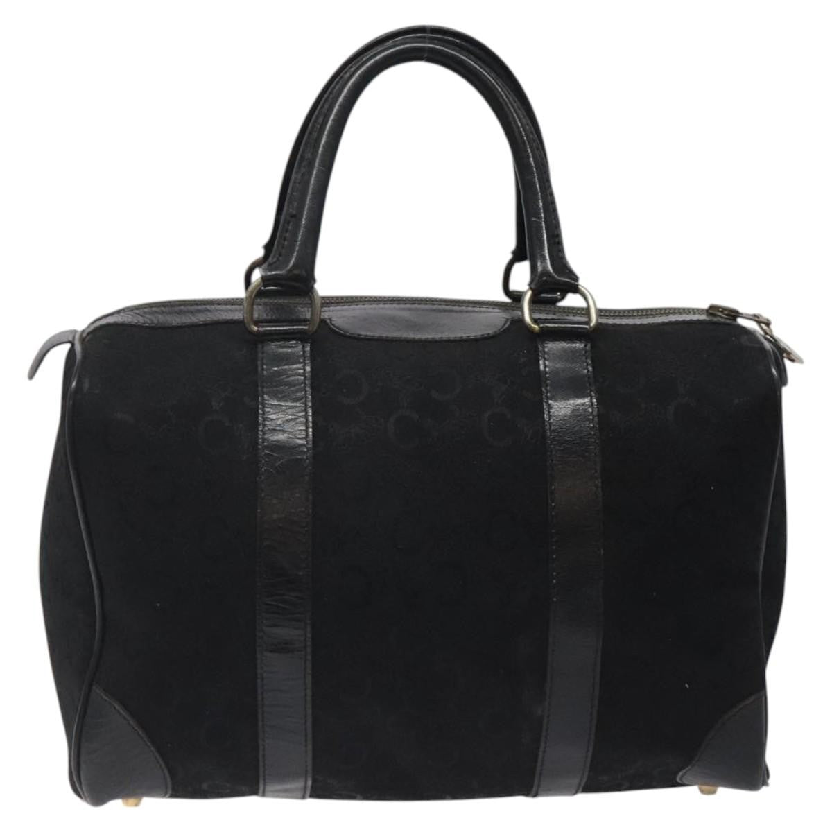 Celine C Sulky Handbag Canvas, BLACK, CANVAS, Handbag