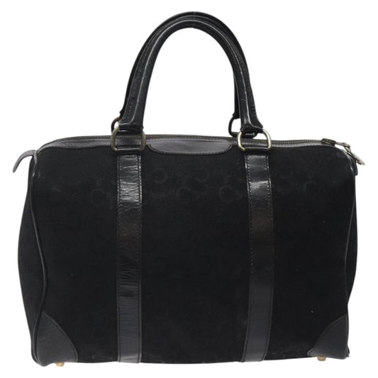 Celine C Sulky Handbag Canvas, BLACK, CANVAS, Handbag