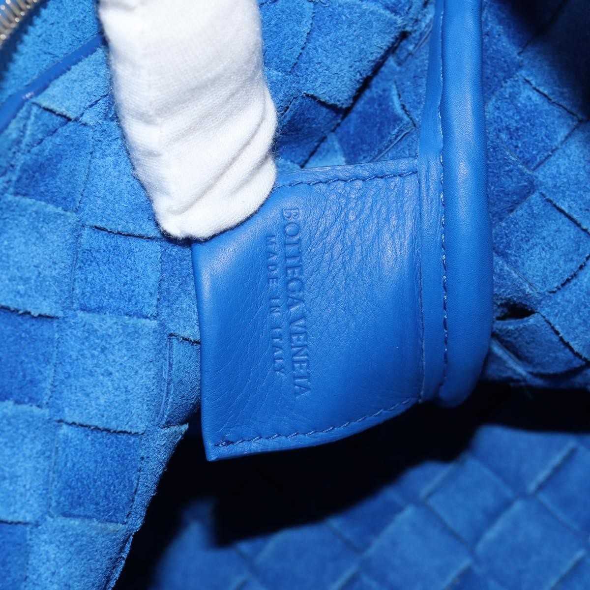 Bottega Veneta Zip Pouch Intrecciato Nappa, BLUE, LEATHER, Clutche & pouche