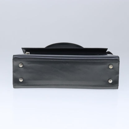 Salvatore Ferragamo Vintage Handbag Leather, BLACK, LEATHER, Handbag