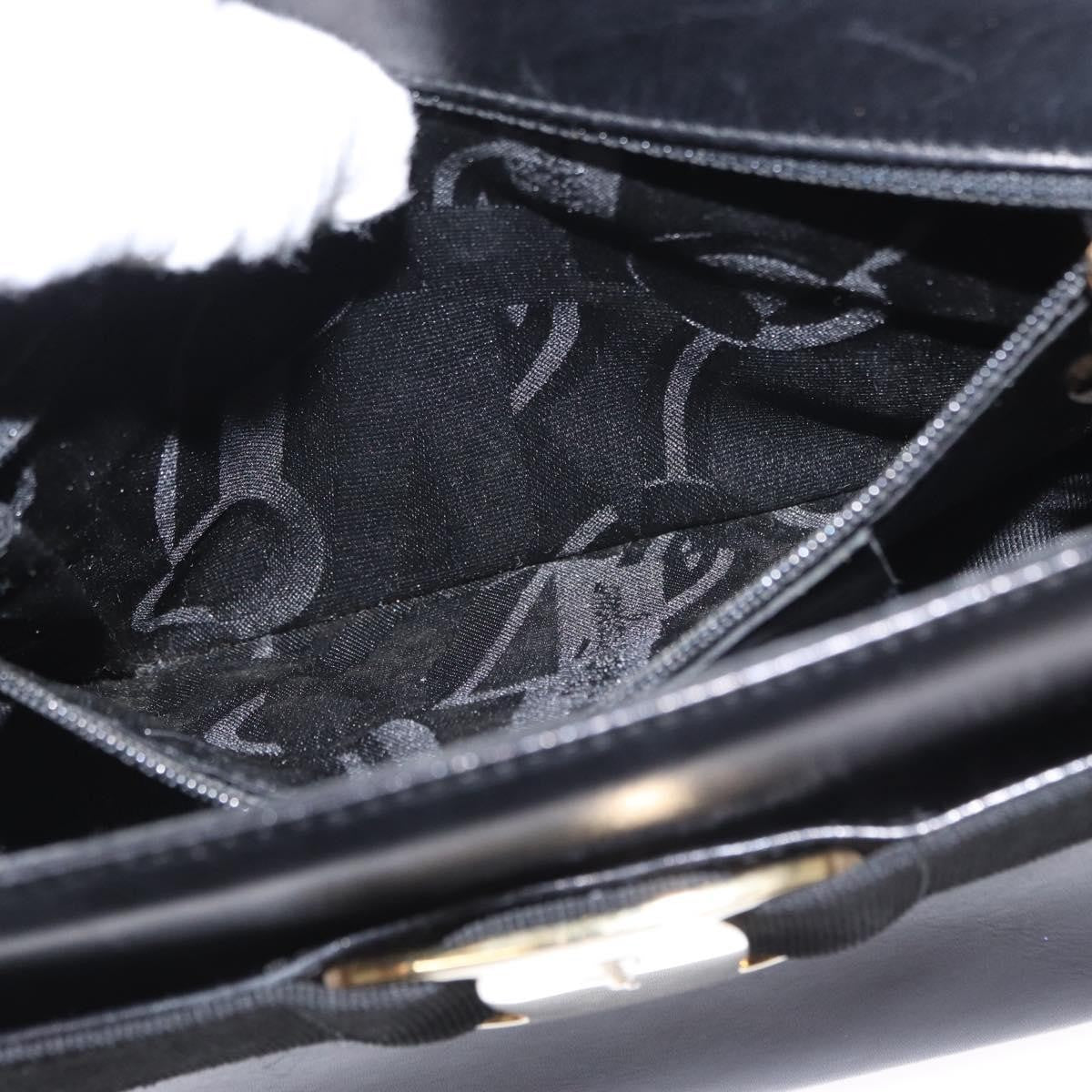 Salvatore Ferragamo Vala Shoulder Bag Leather, BLACK, LEATHER, Shoulder bag