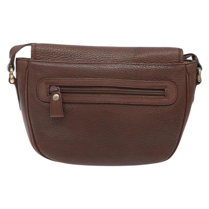 Burberry Flap Shoulder Bag Leather, BROWN, LEATHER, Shoulder bag