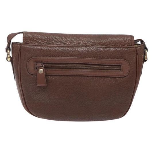 Burberry Flap Shoulder Bag Leather, BROWN, LEATHER, Shoulder bag