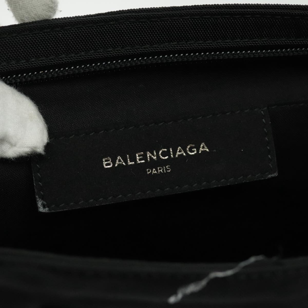 Balenciaga Logo Pouch Canvas, BLACK, CANVAS, Clutche & pouche