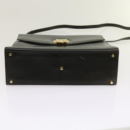 Versace Vintage Convertible Medusa Top Handle Bag Leather, BLACK, LEATHER, Handbag