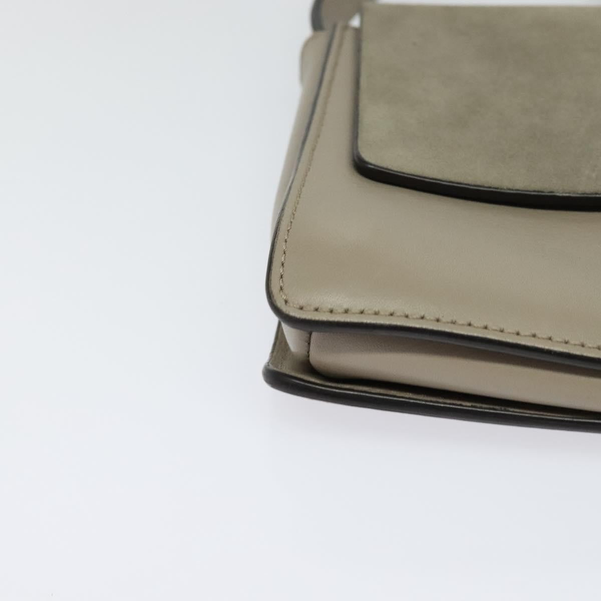 Chloe Faye Shoulder Bag Leather and Suede, Beige, Leather, Shoulder Bag