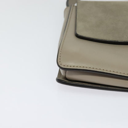 Chloe Faye Shoulder Bag Leather and Suede, Beige, Leather, Shoulder Bag