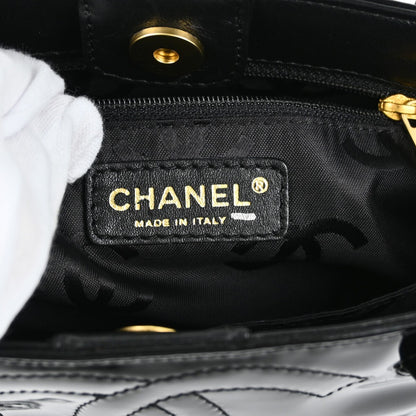 Chanel Triple CC Tote Patent, BLACK, PATENT_LEATHER, Handbag