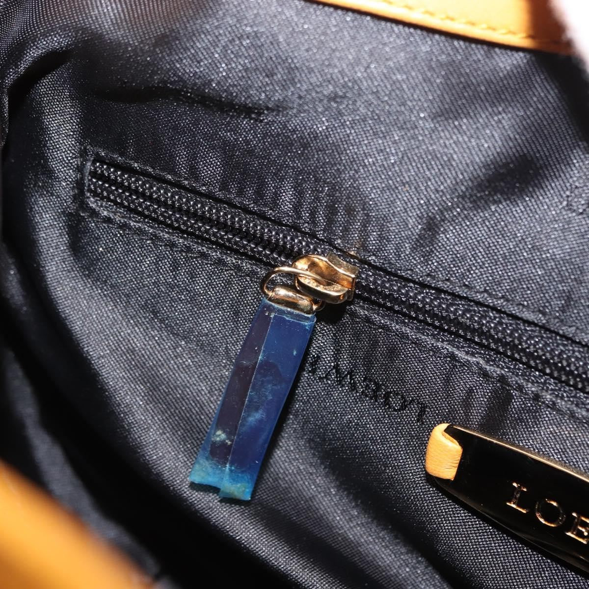 Loewe Anagram handbag Leather, YELLOW, LEATHER, Handbag