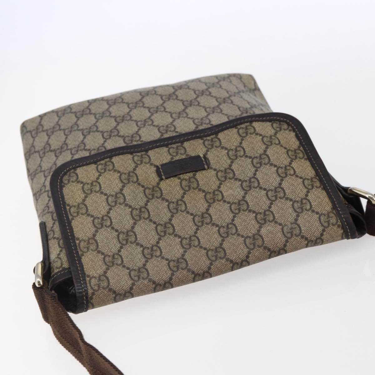 Gucci Flap Messenger GG Coated Canvas, BEIGE, CANVAS, Shoulder bag