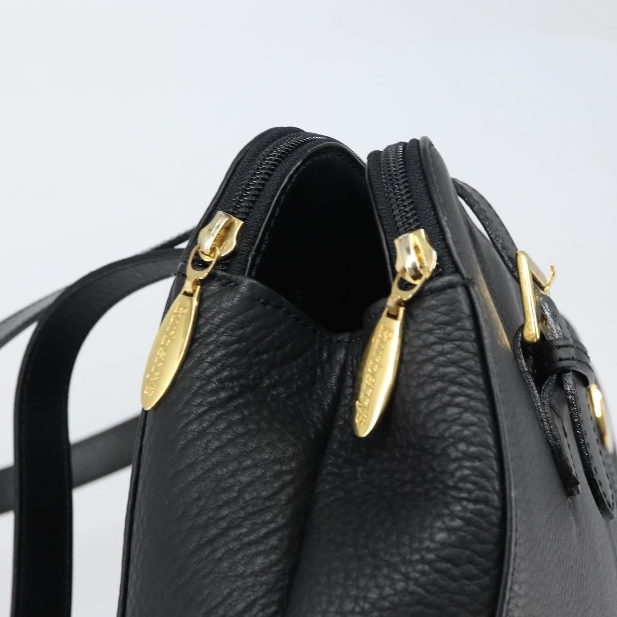 Burberry Vintage Shoulder Bag Leather, BLACK, LEATHER, Shoulder bag