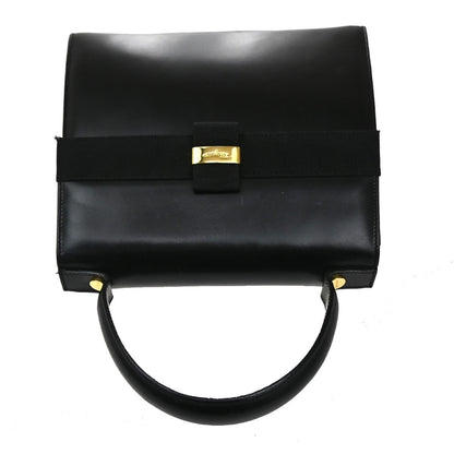 Salvatore Ferragamo Vala Handbag Leather, BLACK, LEATHER, Handbag