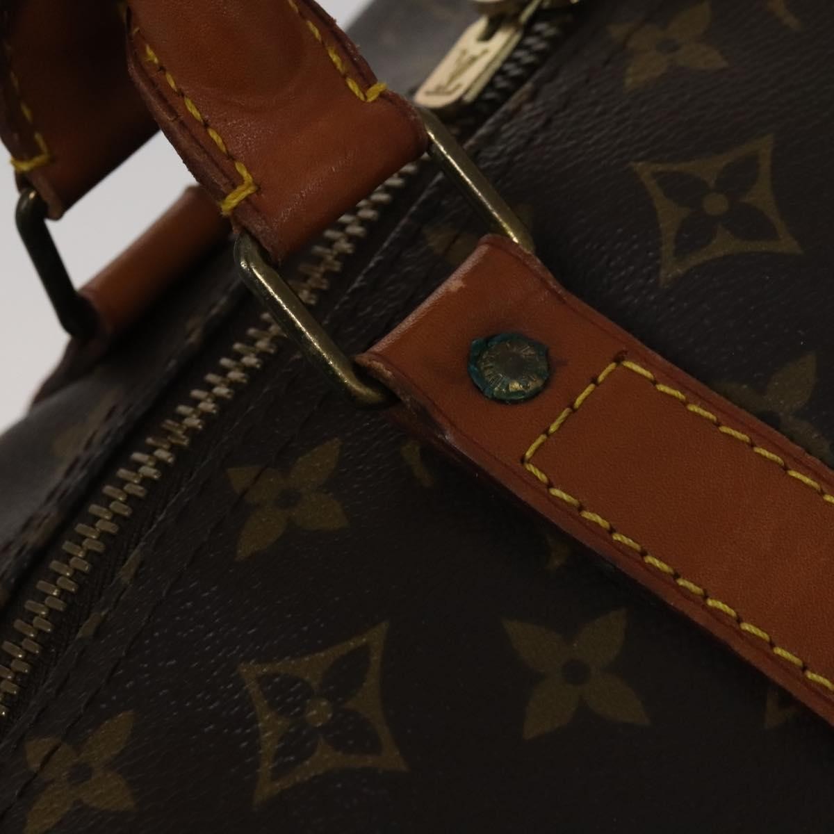 Louis Vuitton Keepall Bandouliere Bag Monogram Canvas, BROWN, CANVAS, Travel bag