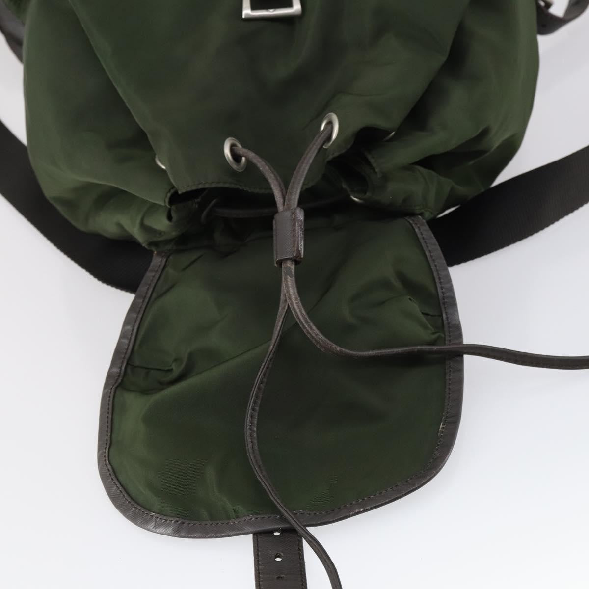 Prada Double Front Pocket Backpack Tessuto, KHAKI, NYLON, Backpack