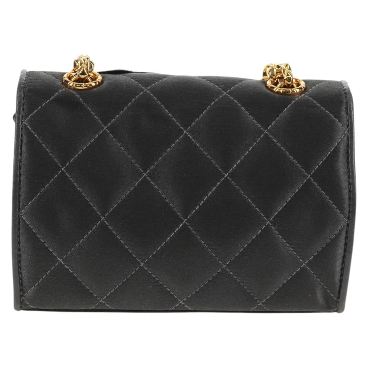 Chanel Vintage Camellia Flap Bag Satin, GRAY, SATIN, Clutche & pouche
