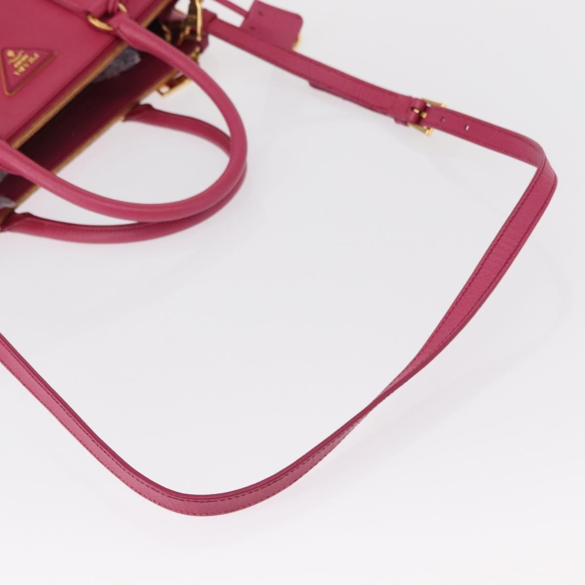 Prada Double Zip Lux Tote Saffiano Leather, PINK, LEATHER, Handbag