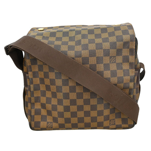 Louis Vuitton Naviglio Handbag Damier, BROWN, CANVAS, Shoulder bag