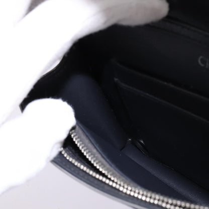 Christian Dior Diorama Wallet on Chain Metallic Distressed Calfskin, SILVER, LEATHER, Wallets