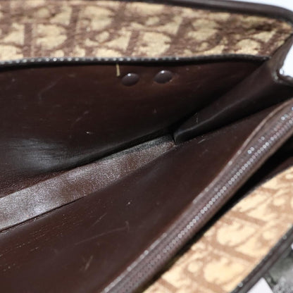 Christian Dior Vintage Trotter Handbag Canvas, BROWN, CANVAS, Handbag