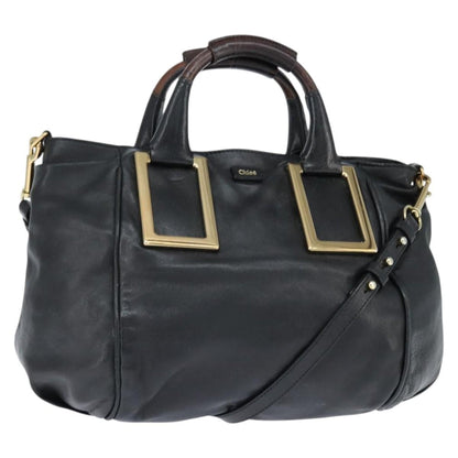 Chloe Ethel Tote Leather, BLACK, LEATHER, Tote bag