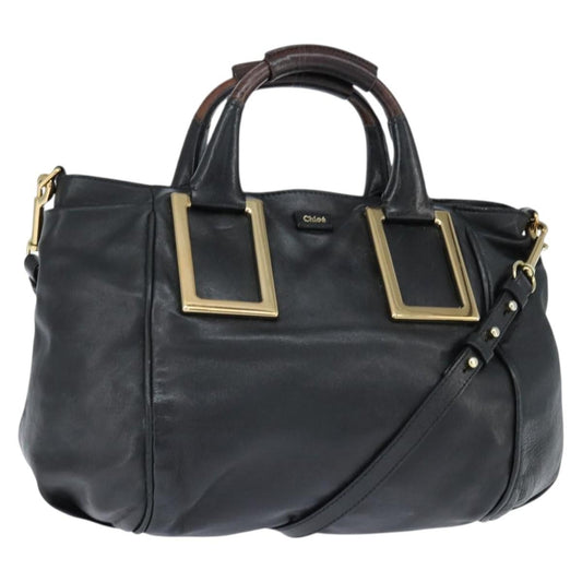 Chloe Ethel Tote Leather, BLACK, LEATHER, Tote bag