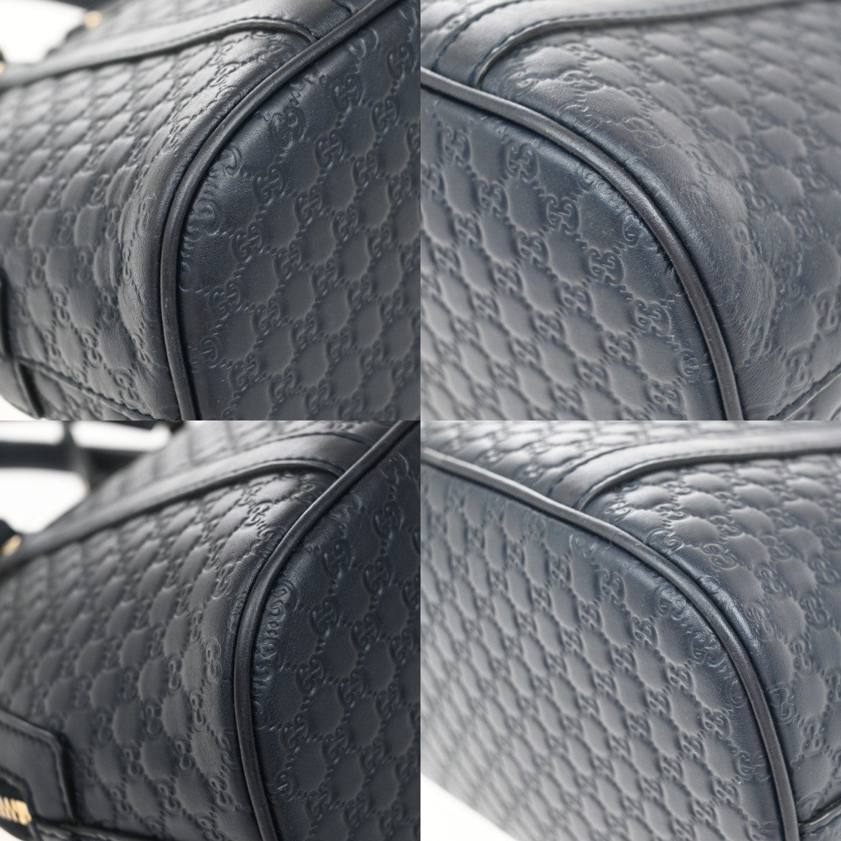 Gucci Convertible Dome Satchel Microguccissima Leather, NAVY, LEATHER, Handbag