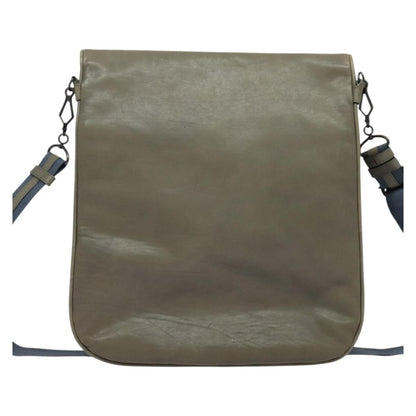 Bottega Veneta Vintage Flap Shoulder Bag Intrecciato leather, GRAY, LEATHER, Shoulder bag