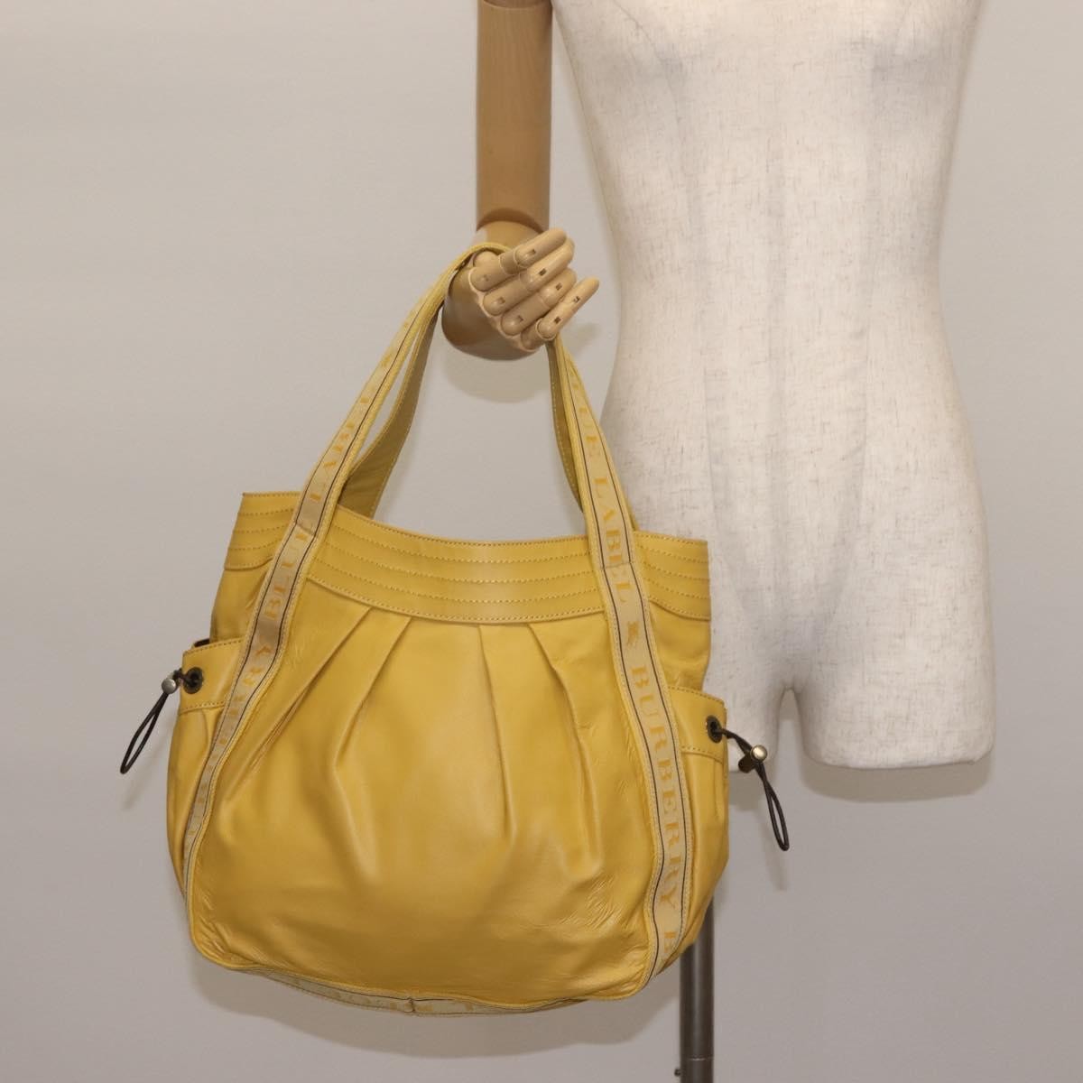 Burberry Blue Label Tote Bag Leather, YELLOW, LEATHER, Tote bag