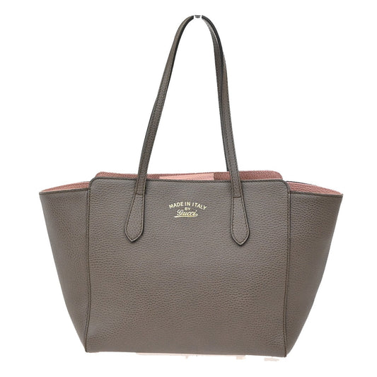 Gucci Swing Tote Leather, BROWN, LEATHER, Tote bag