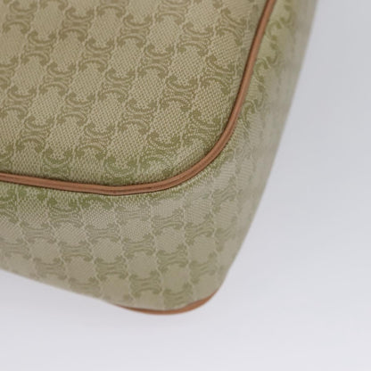 Celine Vintage Macadam Shoulder Bag Canvas and Leather, BEIGE, CANVAS, Shoulder bag