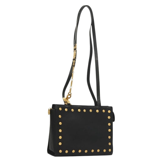 Versace Medusa Shoulder Bag Leather, BLACK, LEATHER, Shoulder bag