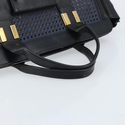 Chloe Alice Satchel Leather, Black, Leather, Handbag