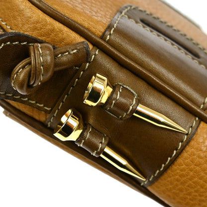 Loewe Anagram Shoulder Bag Leather, BROWN, LEATHER, Shoulder bag